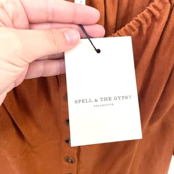 NWT Spell and the Gypsy Rani Mini Dress Copper Size XXL - Picture 4 of 8